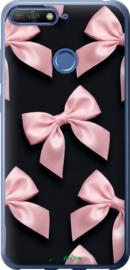 2D пластиковый чехол Coquette Ribbons Dark Coquette для Huawei Y6 Prime 2018 - 6767t-1441 изображение 