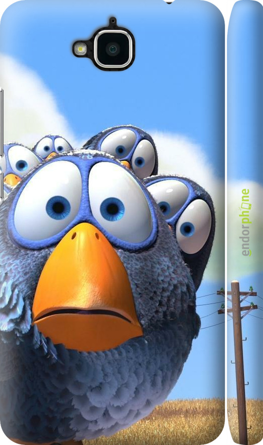3D пластиковий матовий чехол Angry Birds для Huawei Y6 Pro - 6008m-355 изображение 