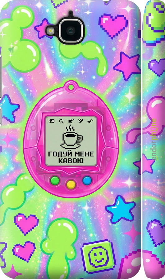 3D пластиковый матовый чехол Y2K Aesthetic Retro Pet: Годуй мене кавою для Huawei Enjoy 5 - 6784m-475 изображение 