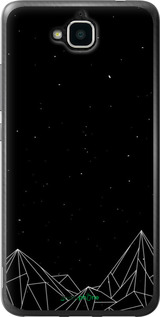 Силіконовий чохол 'Чорно білі абстрактні гори' для Huawei Enjoy 5 -  зображення 4