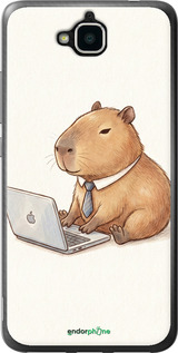 Силіконовий чехол Funny Capybara CEO Working для Huawei Y6 Pro - 6777u-355 изображение 