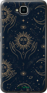 Силиконовый чехол Celestial Harmony: Sun & Moon Gold Mystic Pattern для Huawei Enjoy 5 - 6778u-475 изображение 