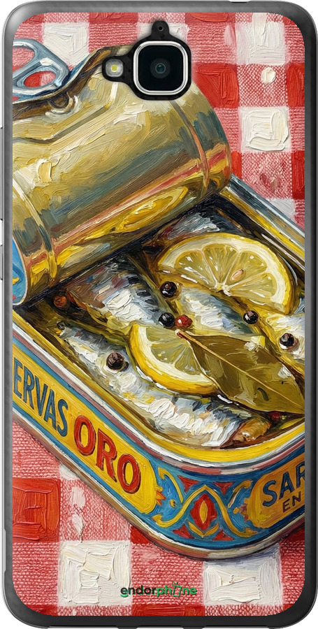 Силиконовый чехол Vintage Sardine Tin Phone для Huawei Y6 Pro - 6772u-355 изображение 