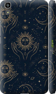 3D пластиковый матовый чехол Celestial Harmony: Sun & Moon Gold Mystic Pattern для Huawei Y6 - 6778m-333 изображение 