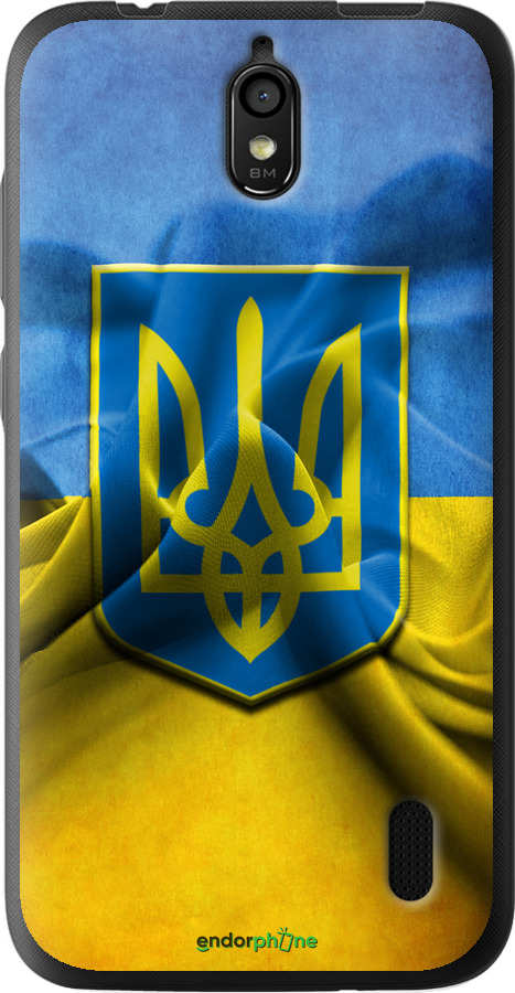 

Силіконовий чохол "Прапор та герб України" для Huawei Ascend Y625, Блакитний