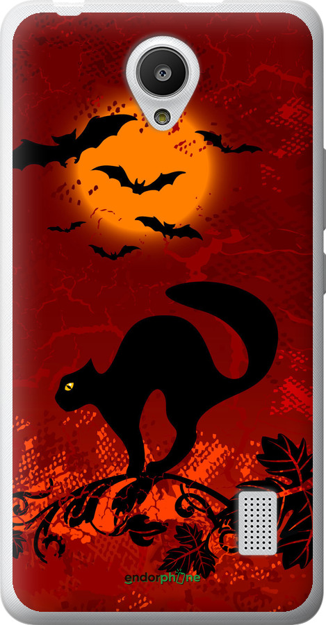 Силиконовый чехол Чёрная кошка под луной для Huawei Y635 - 1190u-487 изображение 