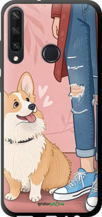 TPU чехол Корги 3 для Huawei Y6p - 6707b-1952 изображение 