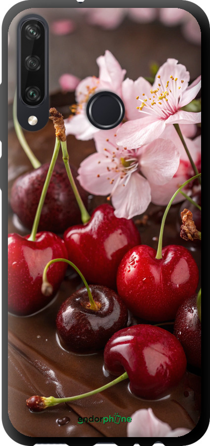 TPU чехол Вишня у шоколаді для Huawei Y6p - 6698b-1952 изображение 