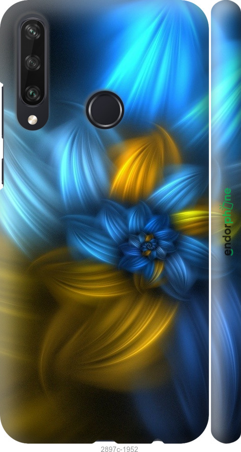 

3D пластиковий матовий чохол "Візерунок 46" для Huawei Y6p, Синій