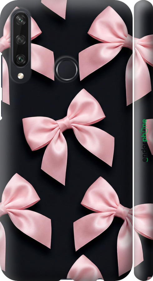 3D пластиковий матовий чехол Coquette Ribbons Dark Coquette для Huawei Y6p - 6767m-1952 изображение 