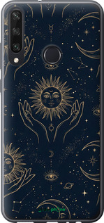 2D пластиковый чехол Celestial Harmony: Sun & Moon Gold Mystic Pattern для Huawei Y6p - 6778t-1952 изображение 