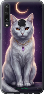 2D пластиковый чехол Mystic White Cat Gothic Dark Purple Gold для Huawei Y6p - 6805t-1952 изображение 