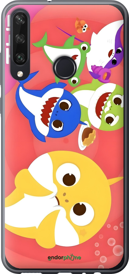 2D пластиковый чехол Бейби Шаркс для Huawei Y6p - 6305t-1952 изображение 
