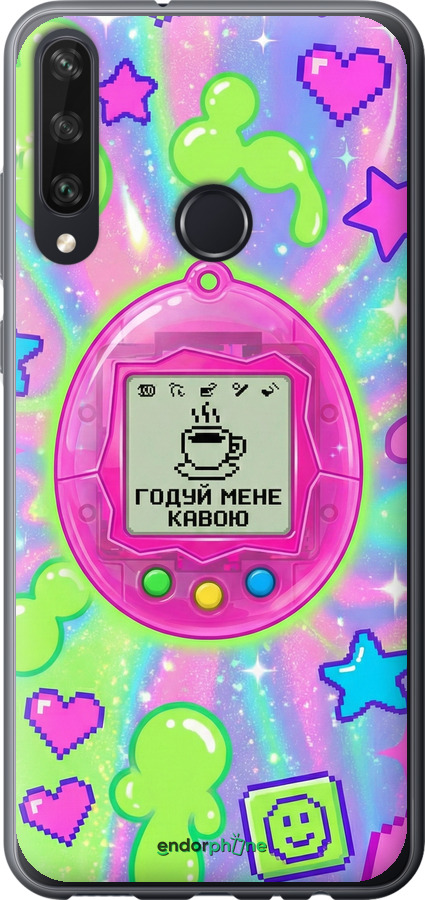 Силиконовый чехол Y2K Aesthetic Retro Pet: Годуй мене кавою для Huawei Y6p - 6784u-1952 изображение 