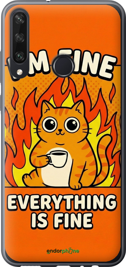 Силиконовый чехол Funny Cat для Huawei Y6p - 6786u-1952 изображение 