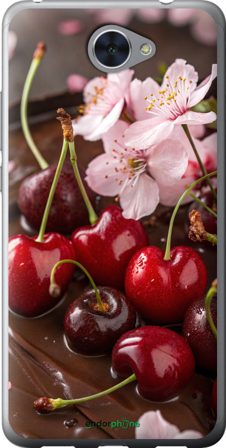 Силиконовый чехол Вишня в шоколаде для Huawei Y7 2017 - 6698u-1019 изображение 