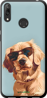 TPU чехол Пес в очках для Huawei Y7 2019 - 6381b-1638 изображение 
