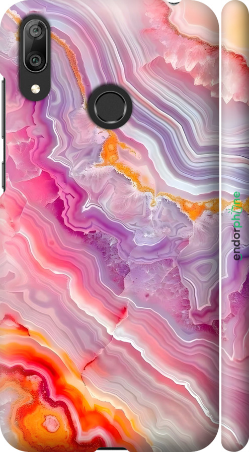 3D пластиковий матовий чехол Мрамор 2 для Huawei Y7 2019 - 6307m-1638 изображение 
