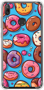 Силикон с усиленными углами чехол Пончики для Huawei Y7 2019 - 6318sp-1638 изображение 
