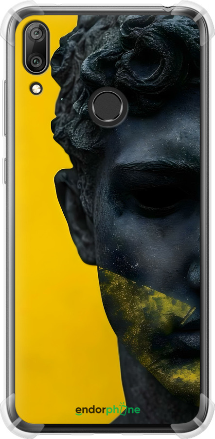 Силикон с усиленными углами чехол Статуя арт для Huawei Y7 Prime 2019 - 6330sp-1658 изображение 