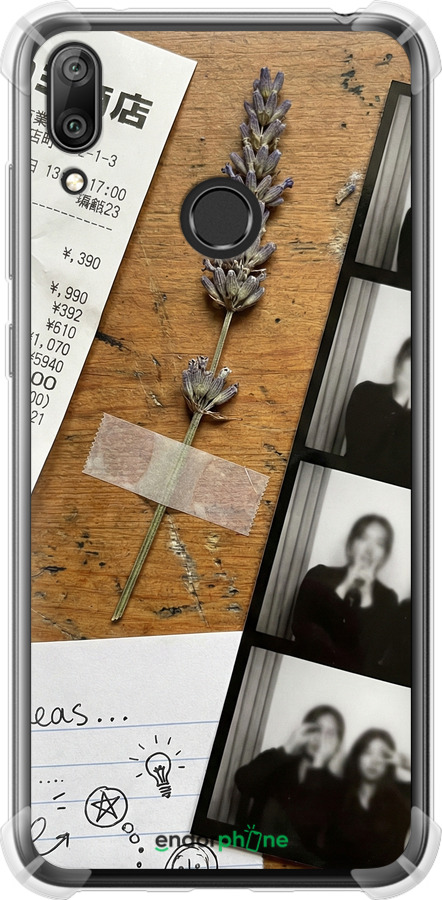 Силіконовий протиударний с посиленими кутами чехол Aesthetic Scrapbook Collage для Huawei Y7 2019 - 6773sp-1638 изображение 