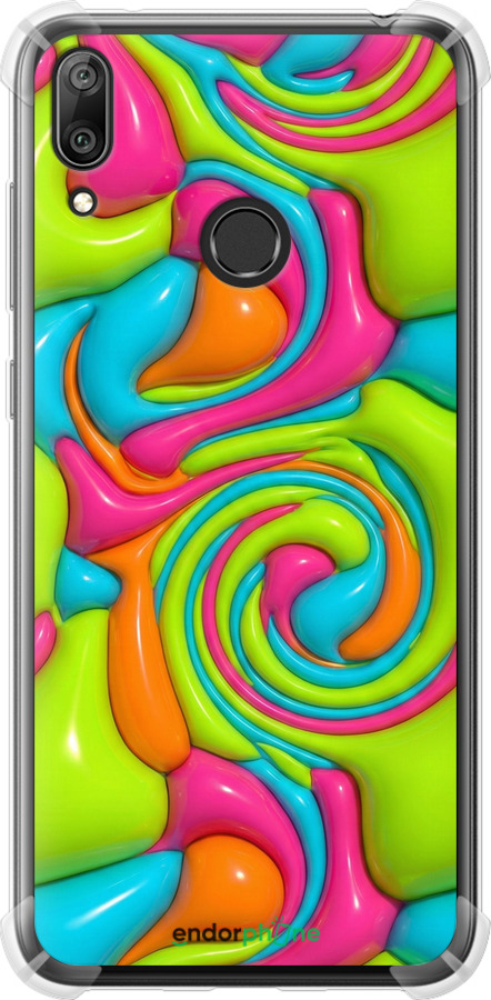 Силіконовий протиударний с посиленими кутами чехол Y2K Jelly Dream для Huawei Y7 2019 - 6780sp-1638 изображение 