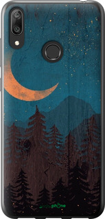 Силиконовый чехол Звездный лес для Huawei Y7 2019 - 6480u-1638 изображение 