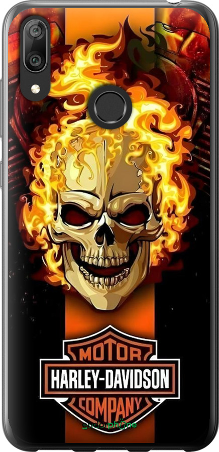 2D пластиковый чехол Харлей девидсон для Huawei Y7 2019 - 6370t-1638 изображение 