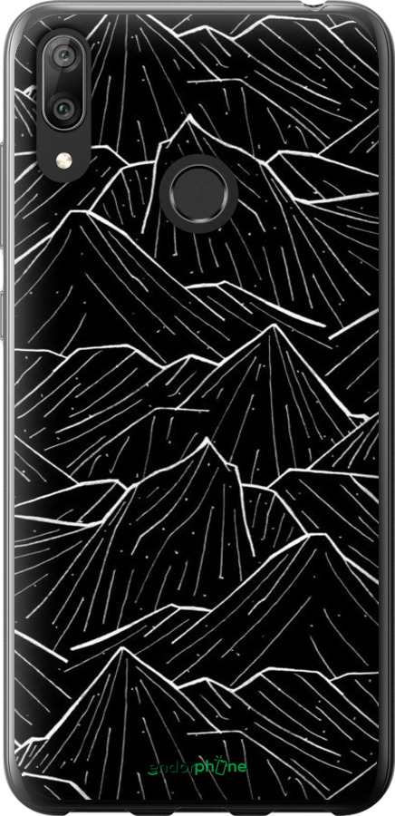 2D пластиковый чехол С изображением Темных гор для Huawei Y7 2019 - 6489t-1638 изображение 