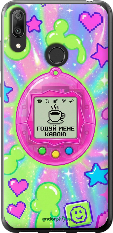 Силиконовый чехол Y2K Aesthetic Retro Pet: Годуй мене кавою для Huawei Y7 2019 - 6784u-1638 изображение 