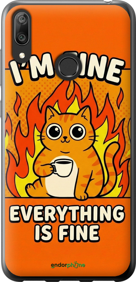 Силіконовий чехол Funny Cat для Huawei Y7 2019 - 6786u-1638 изображение 