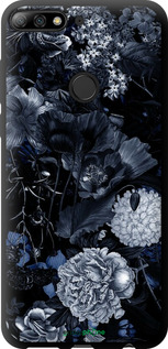 TPU чехол Абстрактный цветочный рисунок в синих тонах для Huawei Honor 7C Pro - 6539b-2070 изображение 