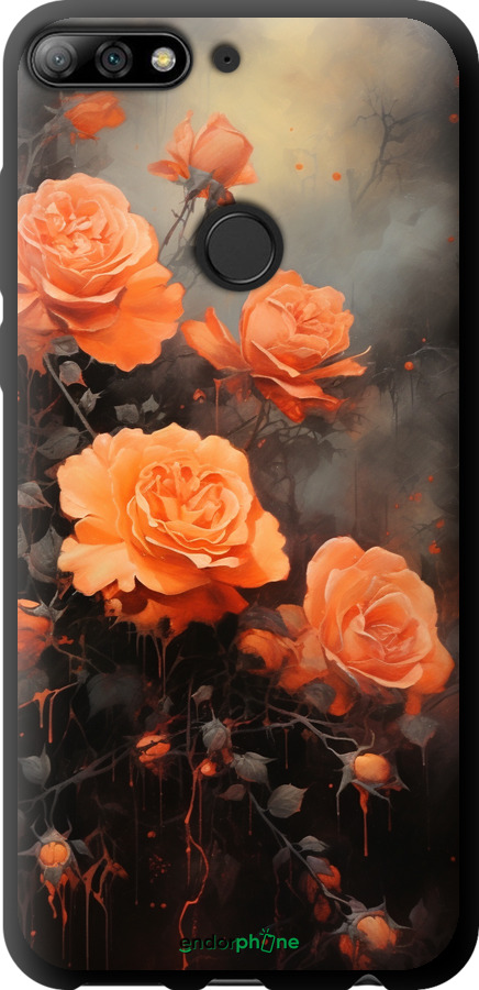 TPU чехол Оранжевые розы для Huawei Honor 7C Pro - 5944b-2070 изображение 