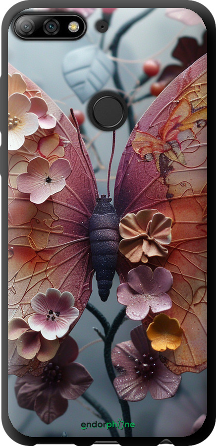 TPU чехол Fairy Butterfly для Huawei Y7 Prime 2018 - 6048b-1509 изображение 