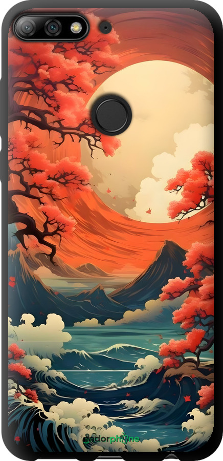 TPU чехол Природа японии для Huawei Y7 Prime 2018 - 6327b-1509 изображение 