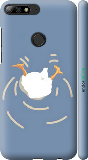 3D пластиковый матовый чехол Гусь ныряет для Huawei Y7 Prime 2018 - 6275m-1509 изображение 