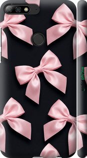 3D пластиковый матовый чехол 'Coquette Ribbons Dark Coquette' для Huawei Y7 Prime 2018 изображение 1