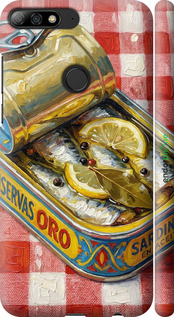 3D пластиковый матовый чехол 'Vintage Sardine Tin Phone' для Huawei Y7 Prime 2018 изображение 7