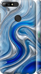 3D пластиковый матовый чехол Liquid Chrome для Huawei Y7 Prime 2018 - 6781m-1509 изображение 