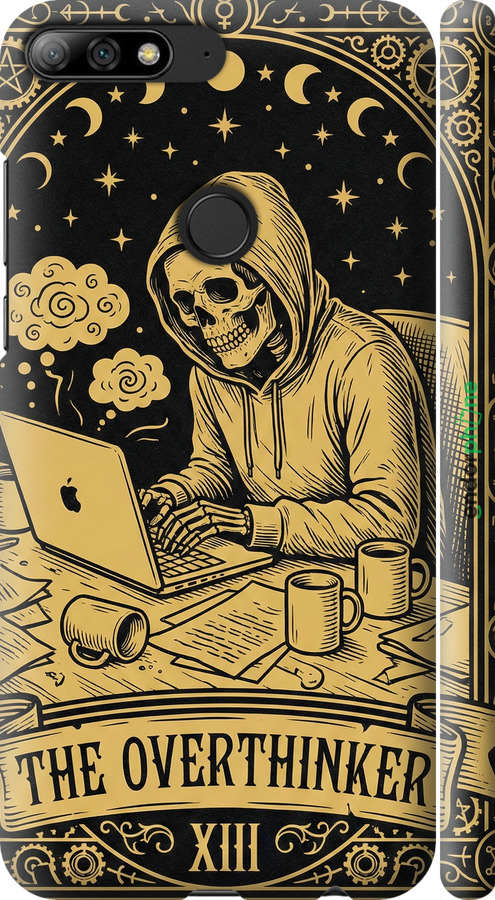 3D пластиковый матовый чехол The Overthinker для Huawei Y7 Prime 2018 - 6774m-1509 изображение 