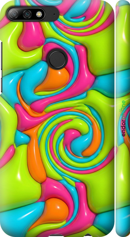 3D пластиковый матовый чехол Y2K Jelly Dream для Huawei Honor 7C Pro - 6780m-2070 изображение 