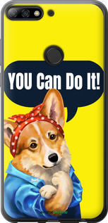 2D пластиковый чехол чехол с корги You Can Do It для Huawei Honor 7C Pro - 6184t-2070 изображение 