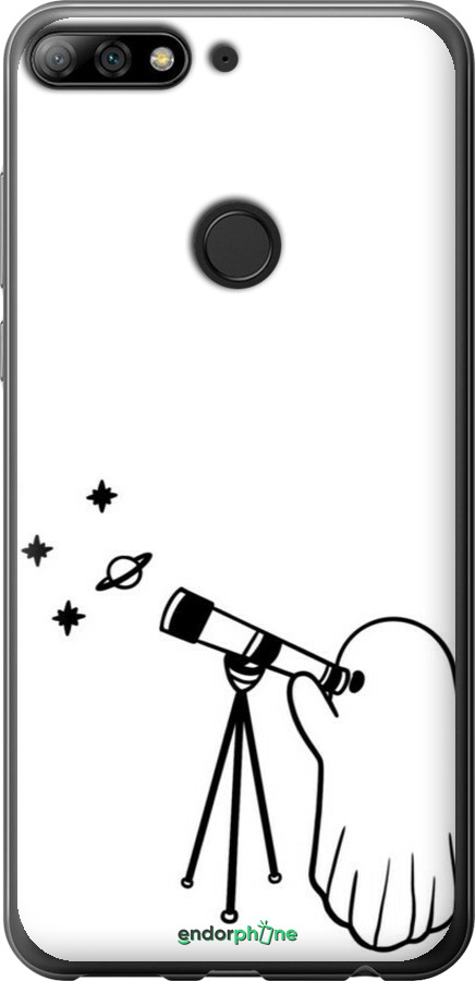 2D пластиковый чехол Привидение астроном для Huawei Y7 Prime 2018 - 6444t-1509 изображение 