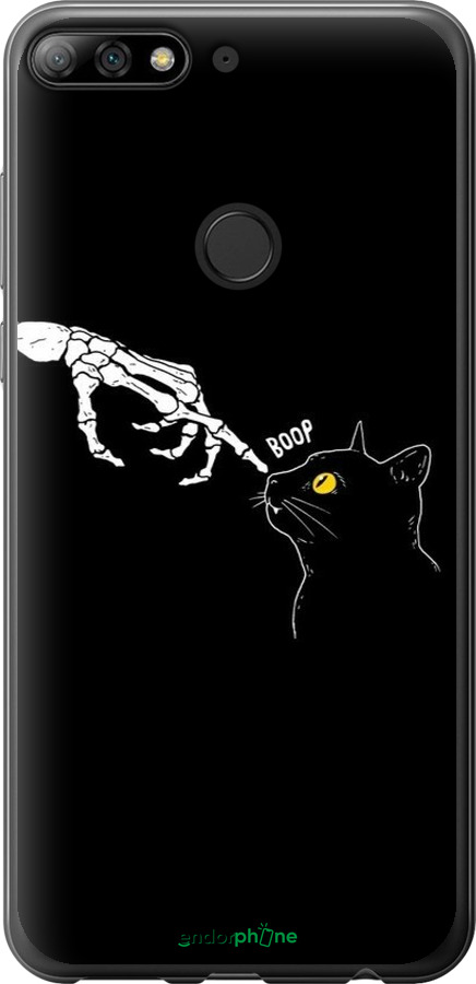 2D пластиковый чехол Кошка для Huawei Y7 Prime 2018 - 6505t-1509 изображение 