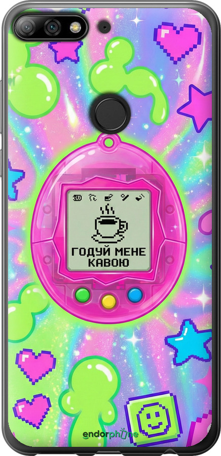 2D пластиковый чехол Y2K Aesthetic Retro Pet: Годуй мене кавою для Huawei Honor 7C Pro - 6784t-2070 изображение 