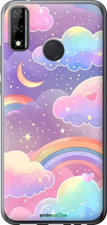 Силиконовый чехол Облака и радуга для Huawei P Smart 2020 - 6312u-2060 изображение 
