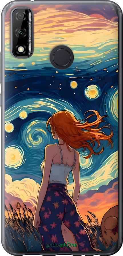 Силиконовый чехол Девушка Арт для Huawei P Smart 2020 - 6325u-2060 изображение 