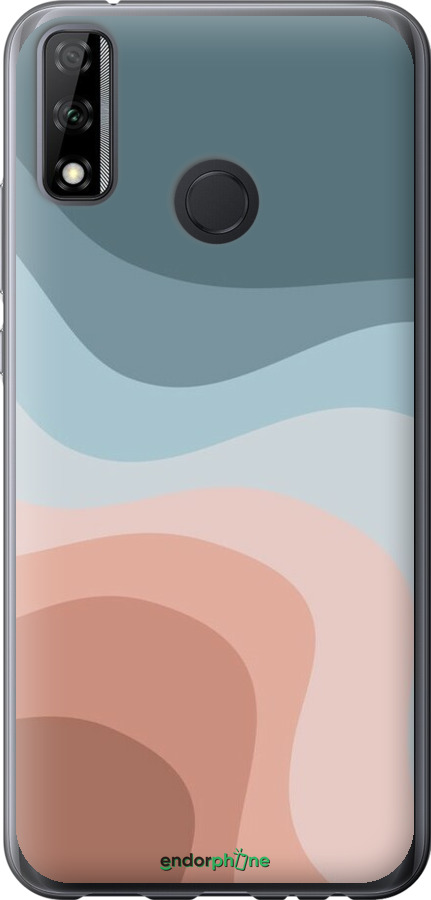 Силиконовый чехол С синими и розовыми волнами в стиле ретро для Huawei P Smart 2020 - 6532u-2060 изображение 