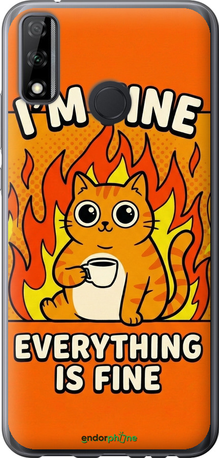 Силиконовый чехол Funny Cat для Huawei Y8s - 6786u-2027 изображение 