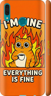 3D пластиковый матовый чехол 'Funny Cat' для Huawei Y9 2019 изображение 9